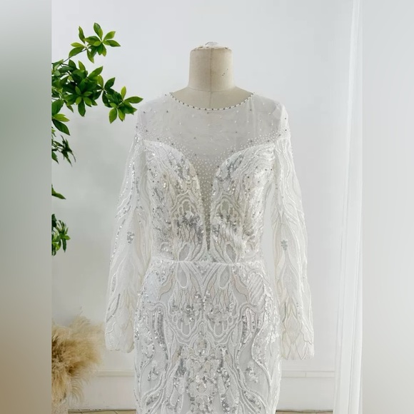 ANDREA & LEO COUTURE Rania Monarch Embellished Mermaid Wedding Gown - Picture 4 of 11